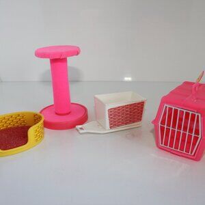 Vintage 1982 Mattel Barbie “Fluff” Cat  Accessories *Incomplete* No Cat
